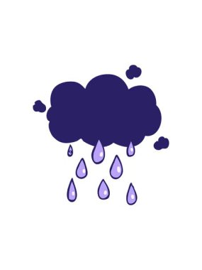 Yıldız patlaması etkisi çizgi film bulutu yağmuru animasyonu