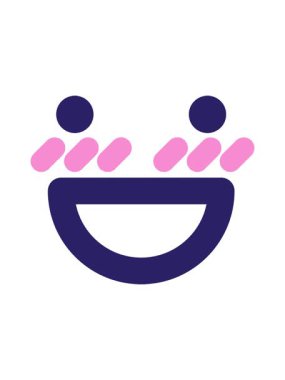 Mutlu kızaran yüz simgesinin hareketli animasyonu