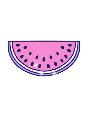 Elle çizilmiş karpuz çizgi filminin ışıltı etkisi