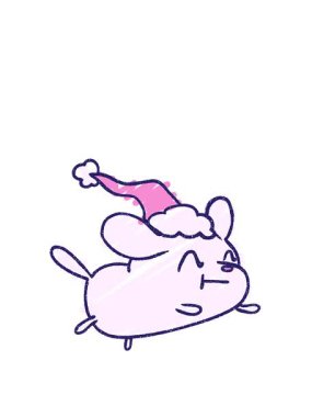 Bir Noel Köpek Tebeşiri Çiziminin zıplama hareketi