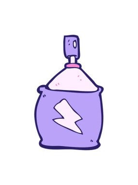 çizgi film spreyinin hareketli animasyonu