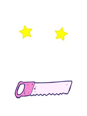 dönen yıldızlar çizgi film testeresinin animasyonu