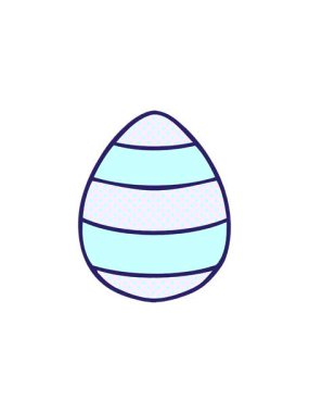 Çizgi roman tarzının yıldız patlaması etkisi animasyonu Paskalya yumurtası.