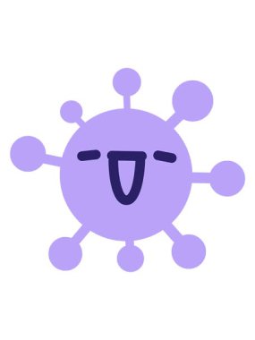 Çok mutlu virüsün titreşimli hareketli animasyonu