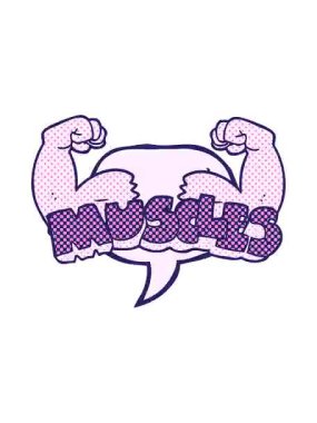 El yazması çizilmiş çizgi roman baloncuğu kaslarının titreyen hareketli animasyonu