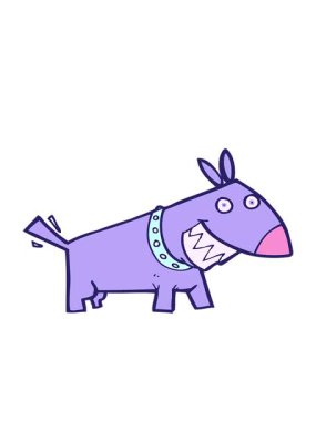 Teriyer köpek çizgi filminin hareketli animasyonu