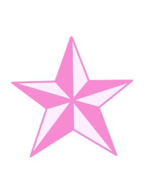 Bir yıldız tasarımının neon ikonik dövme şeklindeki görüntüsünü salla