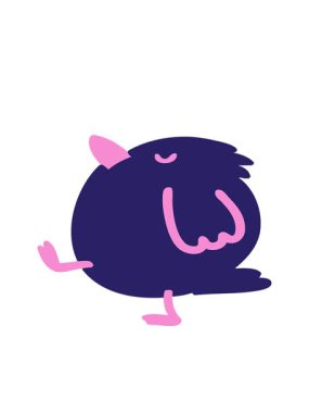 Kuş yürüyüşünün hareketli animasyonu