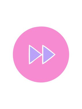 Hızlı ileri sarma simgesinin titreyen hareket canlandırması