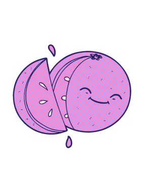 Dilimlenmiş portakalın titreşimli animasyonu