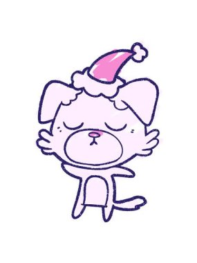 Noel Köpek Tebeşiri Çiziminin hareketli animasyonu