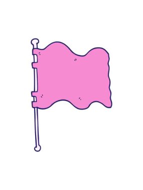 karikatür bayrağının canlandırma efektini renklendir