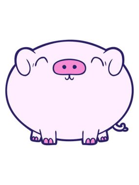 Domuz çizgi filminin animasyonunu kes ve durdur