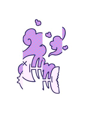 Çizgi roman stili tuhaf karikatür ölü balık iskeletinin hareketli animasyonu