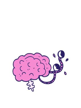 Bir canavar beyninin karikatür karalamalarının animasyonunu genişletiyorum.