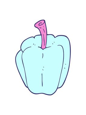 biberin düz renk illüstrasyonunun basınçlı canlandırması