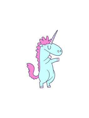 Tek boynuzlu at çiziminin dikkat çekici animasyonu