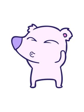 Titreyen ayı çizgi filminin hareketli animasyonu