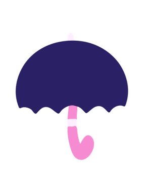 Şemsiye çizgi filminin hareketli animasyonunu oynat