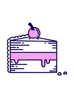 Dövmenin neon ışık efekti animasyonu geleneksel bir pasta dilimi tarzında