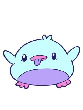 tatlı bir penguen çizgi filminin hareketli animasyonu