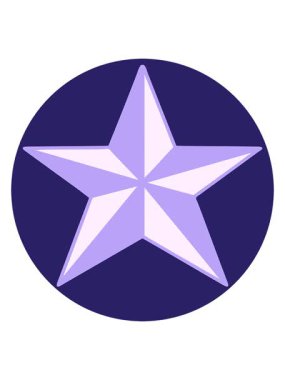 Bir yıldız simgesinin ikonik dövme resmini salla ve duraklat