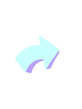 Düz renk gösteren okun yatay titreşimli animasyonu