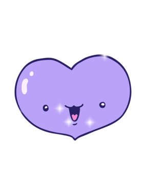 Çizgi film aşk kalp karakterinin ışıltı etkisi