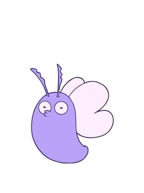 Çizgi film kelebeğinin animasyonunu genişletiyor