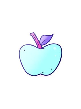 Çizgi film elma illüstrasyonunun satış animasyonu