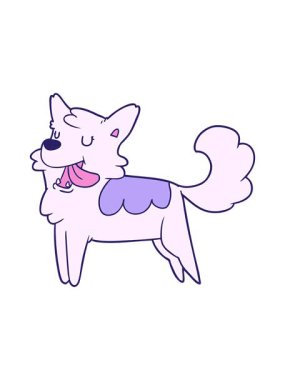 Mutlu köpeğin hareketli animasyonu