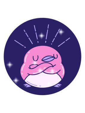 Katlanmış kanatlı bir robin dövmesi simgesinin simge efekti