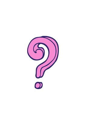 Yanıp sönen radyal çizgiler karikatür tarzı soru işaretinin animasyonu