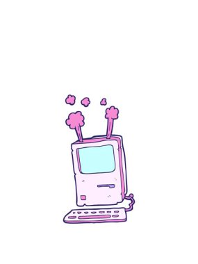 Eski bir bilgisayarın çizgi filmini genişletiyorum.