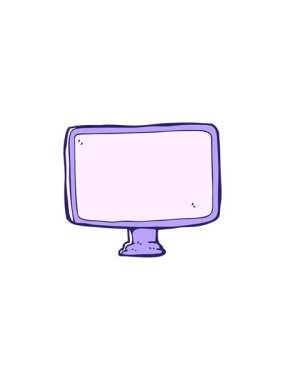 Çizgi film bilgisayar ekranının bölünme etkisi canlandırması