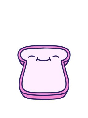 Ekmeğin animasyonunu yüz karikatürüyle genişletiyor.