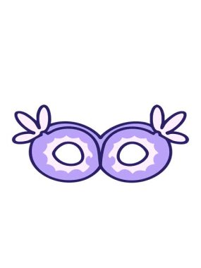 geleneksel Brezilya karnaval maskeli çizgi filminin hareketli animasyonu