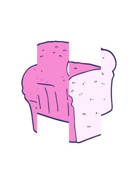 Ekmeğin düz renk illüstrasyonunun bölünen hareket canlandırması