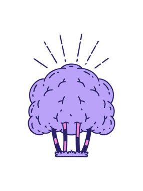 geleneksel dövme stili ağaç tasarımının hareketli animasyonu