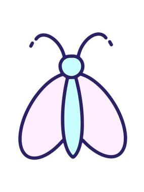 Kelebeğin basit illüstrasyonunun hareket animasyonunu oynat