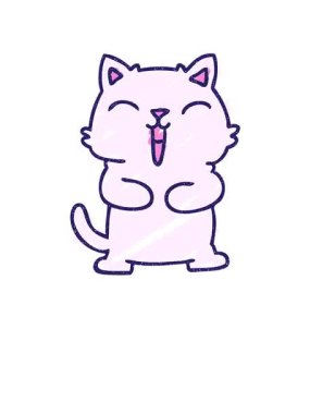 Sevimli Kedi Tebeşiri Çiziminin yükselişi ve yüzen animasyonu