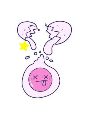 Parlayan yıldızlar kırılmış yumurtanın animasyonunu etkiler.