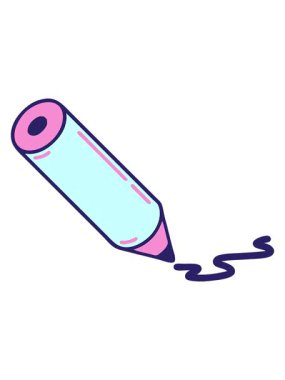 Dövmenin hareketli animasyonu geleneksel renkli kalem stilinde