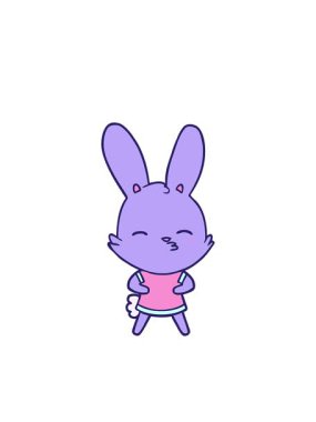 Yanıp sönen radyan çizgileri meraklı tavşan çizgi filminin animasyonu