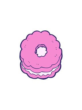 Çizgi film bisküvisinin gösterişli satış animasyonu