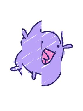 Fasulye Tebeşiri Çiziminin bölünmüş hareket animasyonu