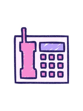 Bir Telefon Tebeşiri Çiziminin hareketli animasyonu