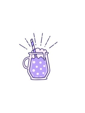 Dövme stili zencefilli biranın yatay titreşimli animasyonu