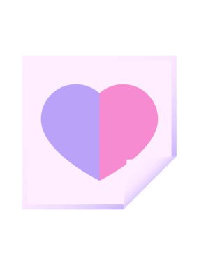 Kalp sembolü grafik illüstrasyon kare etiketinin hareketli canlandırması