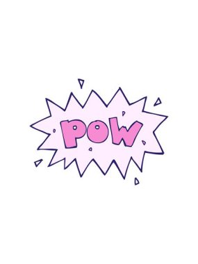 Çizgi roman pow sembolünün parlak ışık efekti